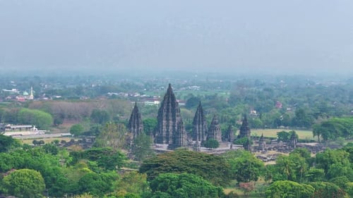 The Hindu Prambanan temple complex in Yogyakarta.