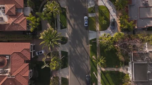 An Aerial View Captures a Beautiful Beverly Hills Neighborhood in Californias Sunshine