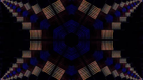 Dynamic Abstract Geometric Kaleidoscope Pattern Loop Background