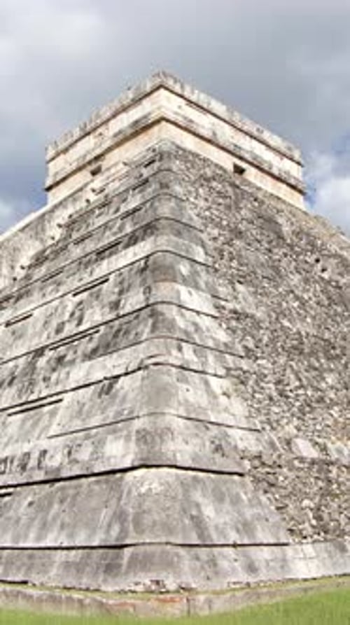 Mayan Ruins at Chichen Itza Mexico in Vertical