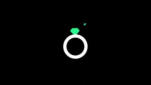 Animated Diamond Ring with Twinkling Sparkles