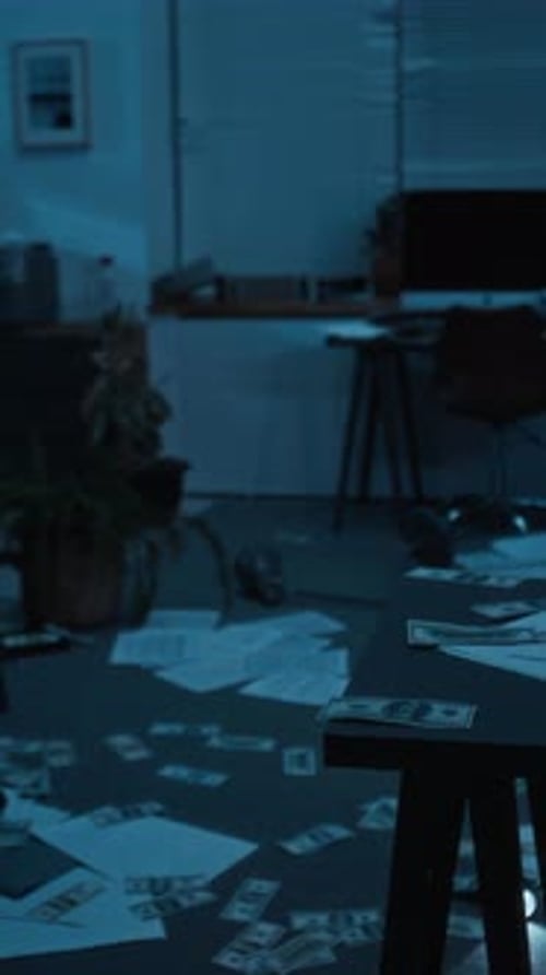 Vertical of Disordered Office Space after Break-In