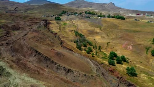 Rural Landscape Aerial View in Daytime