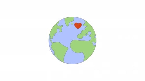 Save planet 2D object animation