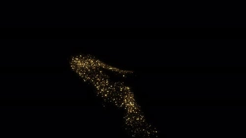 Golden Glitter Shimmer Light Tail Shine Sparkles Magic Trail, fond d'étincelles brillantes. Bir