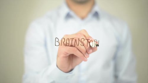 Brainstorm, escrevendo em tela transparente