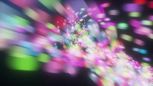 the background of neon lights . Neon rays move along a trajectory at high speed. loop