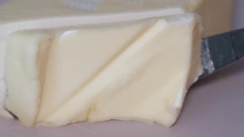 Macro Shoot On Margarine Spread With Knife