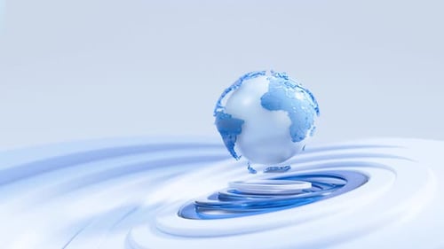 Modern Animated Blue Globe for Corporate News Background