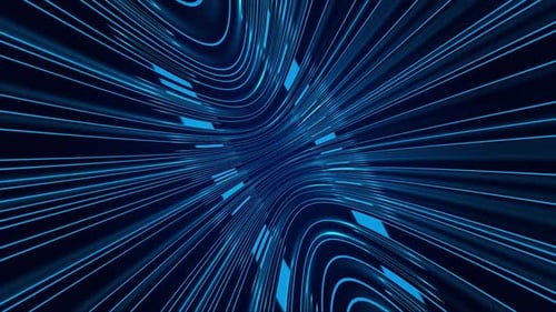 Dynamic Blue Speed Lines Tunnel Background Loop