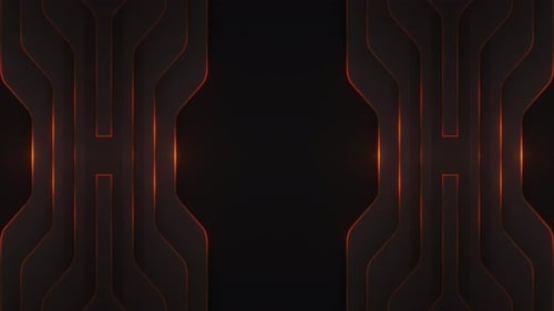 Futuristic Glowing Geometric Lines Loop Background