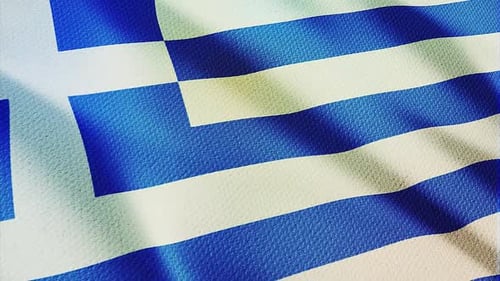 Dynamic Waving Greece Flag Seamless Loop
