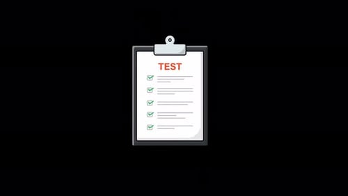 Animated Corporate Checklist or Test Flat Design