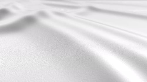 Elegant White Silk Fabric Waves Background