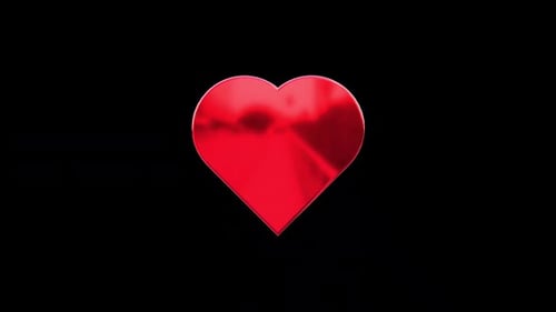 Seamless Loop of a Shiny Red Heart