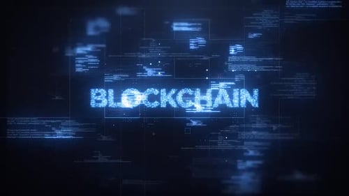 Futuristic Digital Text Reveal with Glowing Particles