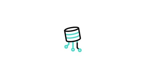 Animated Flat Design Database Server Icon