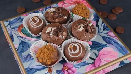 Delicious Chocolate Truffles in a Decorative Box