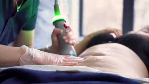 Cryolipolysis Fat Treatment Procedure in the Modern Cosmetology Clinic Non Surgical Liposuction to