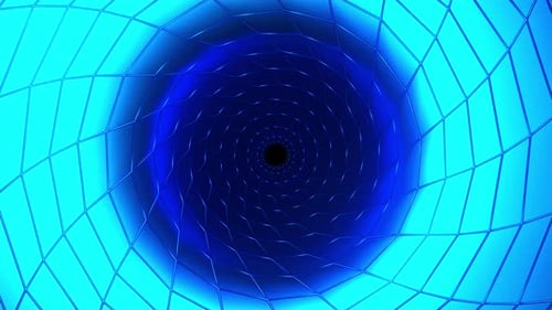 Psychedelic tunnel with flashing space