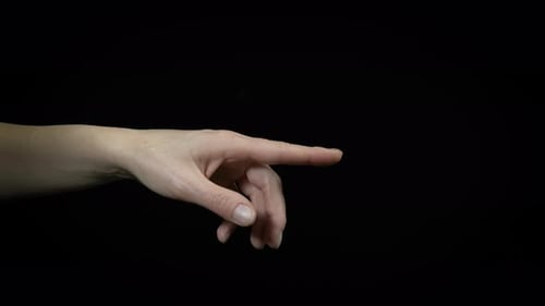 Lady Finger Point auf dem schwarzen Hintergrund