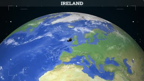 Technological Global Scan of Earth Highlighting Ireland