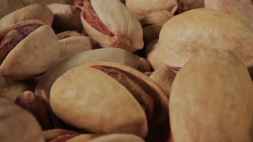 Macro Shot of Pistachios in Shells