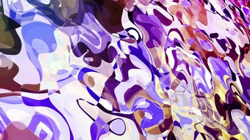 Dynamic Abstract Fluid Organic Shapes Looping Background