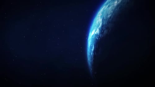 Futuristic Eye Opening to Earth in Space Logo Reveal