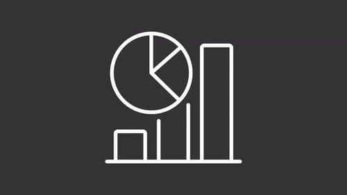 Data diagrams white line animation