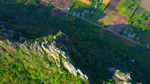 Breathtaking aerial views over the limestone mountains