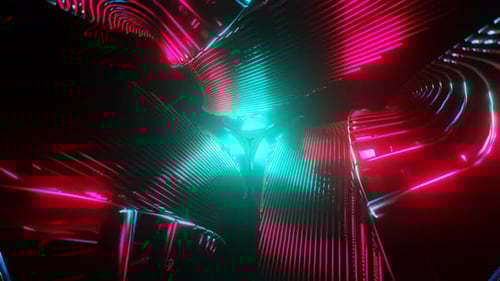 Hypnotic Multicolor and Abstract in a Neon VJ Seamless Loop