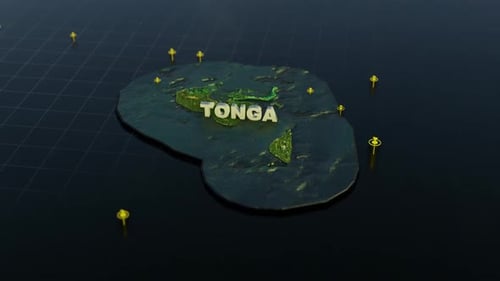 Tonga 3D-Karte mit Animation