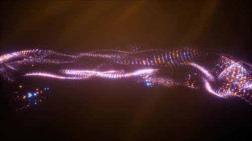 Futuristic Glowing Pink Abstract Background Loop