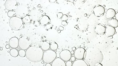 Abstract Bubbles Merging in Clear Liquid