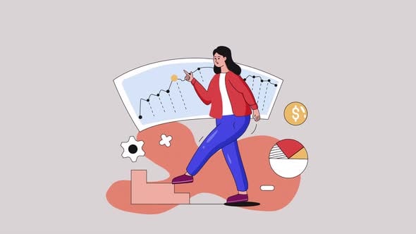 Business Indicators Animation Scene, Backgrounds Motion Graphics ft ...