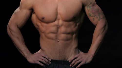 Close Up Man Crosses His Arms