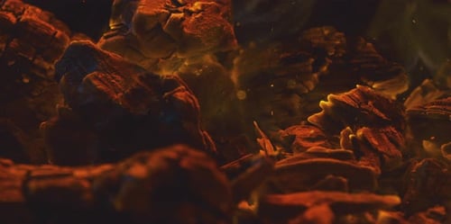 Texture des charbons ardents