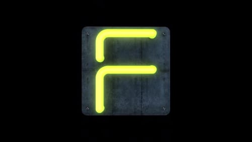 Letter F Neon Sign