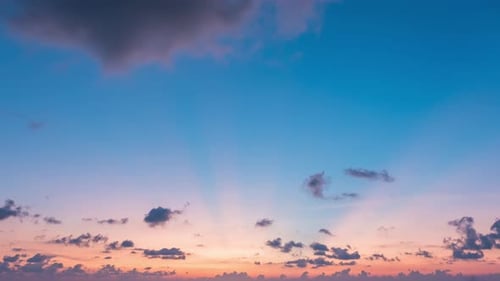 Time Lapse of Clouds at Sunrise or Sunset