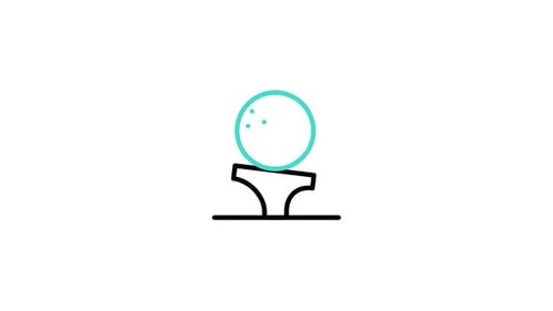 Golf Lineal Animiertes Symbol