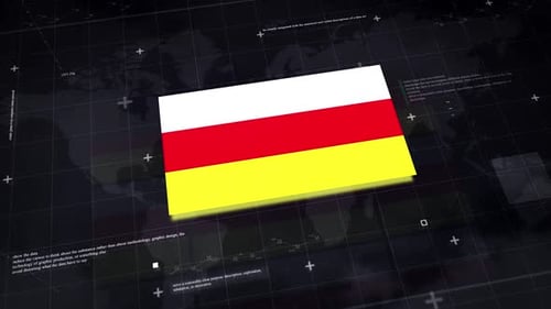 Nordossetien-Hintergrund mit Flagge