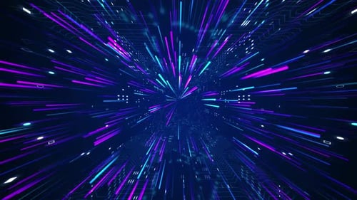 4K 3D Particle Tunnel Background