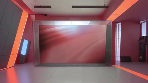 Virtual News Studio Set Background Loop for Professional and Engaging Broadcasts