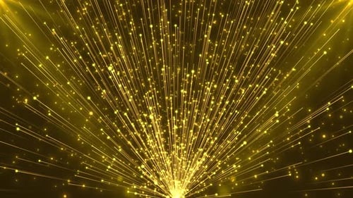 Fundo abstrato luxuoso com glitter dourado, conceito de celebração da temporada festiva, linhas douradas brilhantes