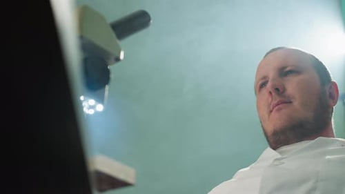 Male Scientist Working in a Lab
