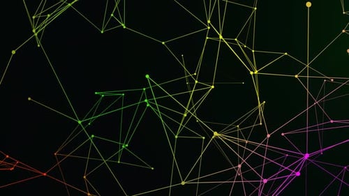 Futuristic Digital Network Connection Motion Graphic Background