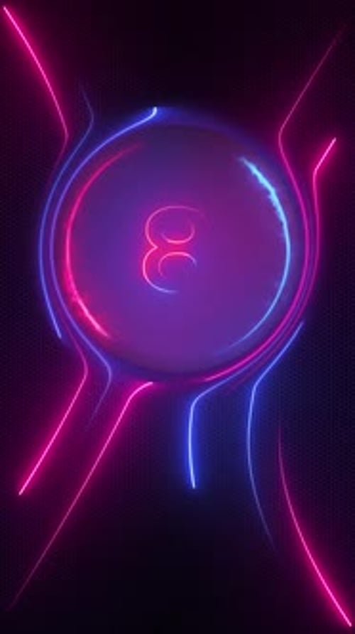 10 Seconds Neon Web Stream Timer Countdown Vertical Animation