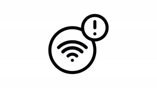 Animated WiFi Signal Error Line Icon