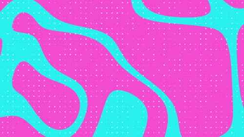 Abstract Fluid Shapes Animation with Halftone Dot Pattern